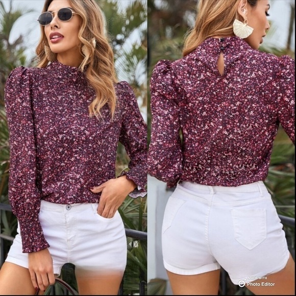 SHEIN Tops - Ditsy Floral Blouse 5️⃣✖️3️⃣0️⃣